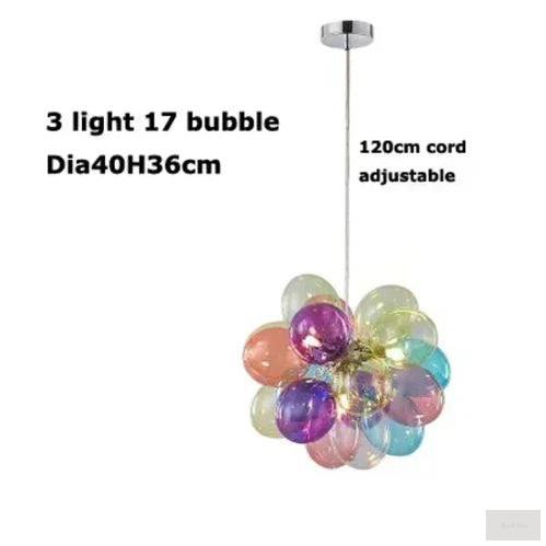 Colored Glass Ball/Bubble Chandelier -