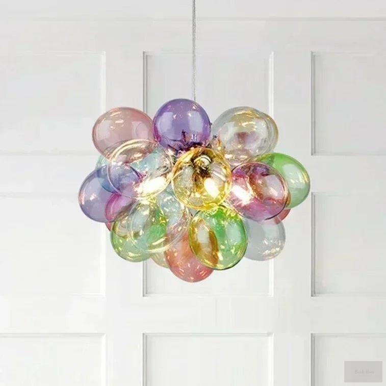 Colored Glass Ball/Bubble Chandelier -