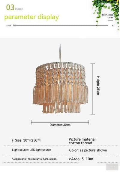 Cotton Thread Woven Chandelier
