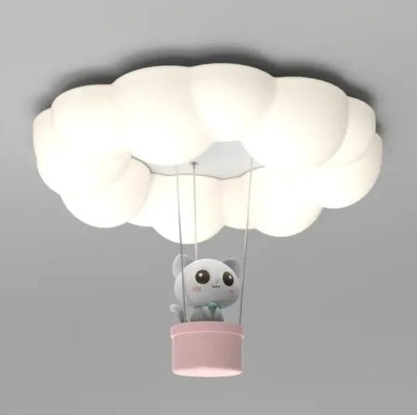 Cream Style Cartoon Panda Bedroom Pendant Light