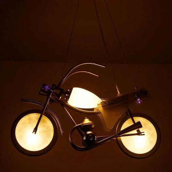 Creative Motorbike Pendant Light for Kids' Rooms