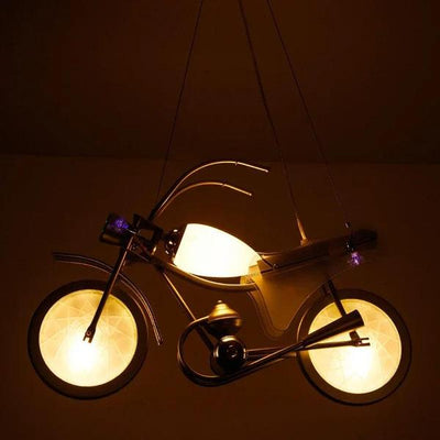 Creative Motorbike Pendant Light for Kids' Rooms