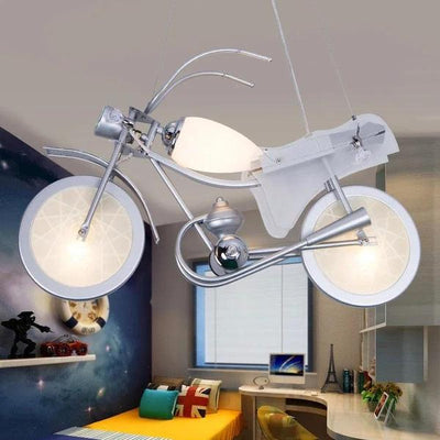 Creative Motorbike Pendant Light for Kids' Rooms