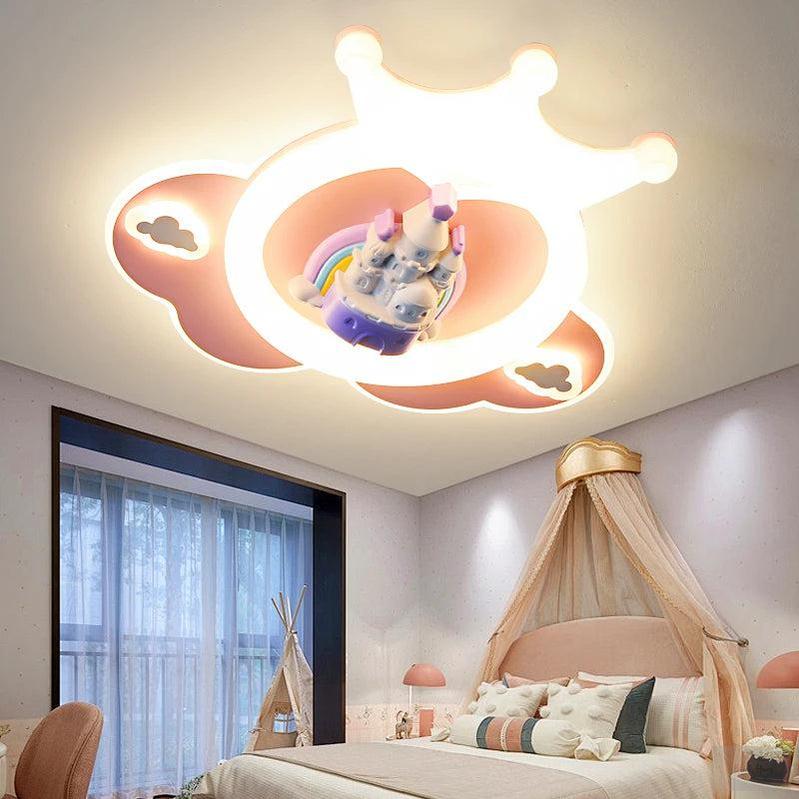 Crown Ceiling Lamp with Castle