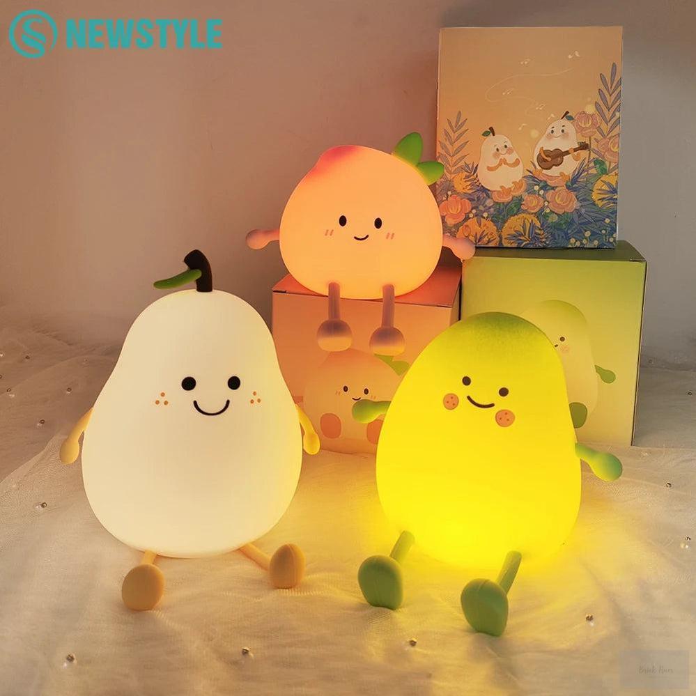 Cute Silicone Nursery Pear Night