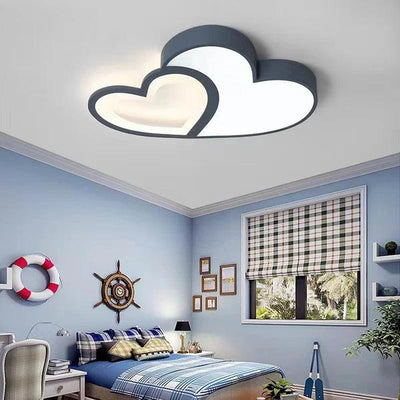 Dimmable Heart-Shaped Pink LED Ceiling Light