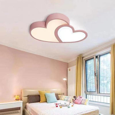 Dimmable Heart-Shaped Pink LED Ceiling Light
