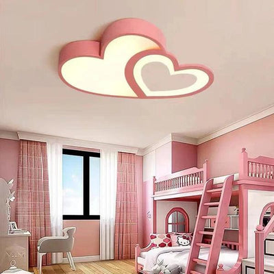 Dimmable Heart-Shaped Pink LED Ceiling Light