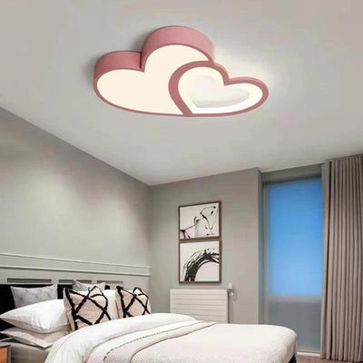 Dimmable Heart-Shaped Pink LED Ceiling Light
