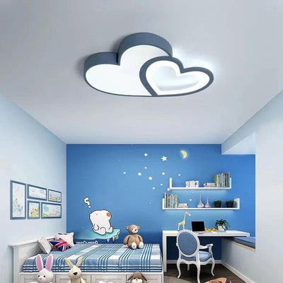 Dimmable Heart-Shaped Pink LED Ceiling Light