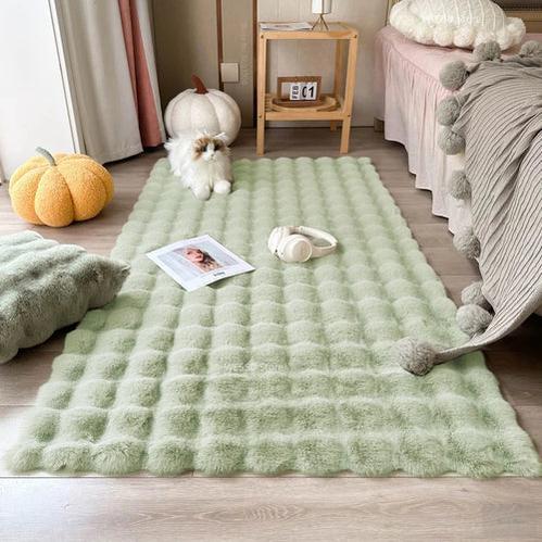 Faux Rabbit Carpet For Bedroom