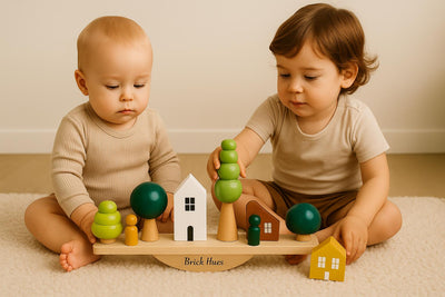Forest & Tree House See-Saw Balancing Toy – Open-Ended Montessori Wooden Toy for Toddlers & Kids | Nature-Inspired STEM Learning Toy