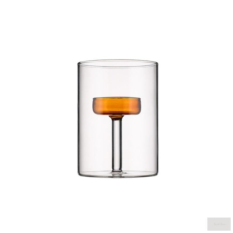 Glass Within Glass Candle Holder