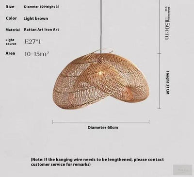 Hand Woven Rattan Pendant Light