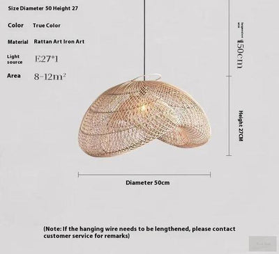 Hand Woven Rattan Pendant Light