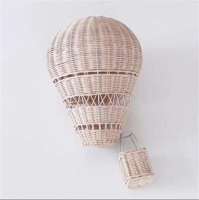 Handmade Hot Air Balloon LED Chandelier – Rattan