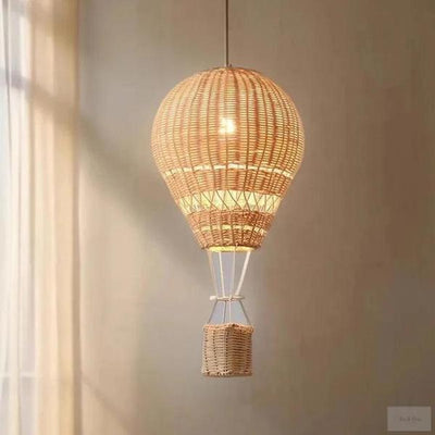 Hot Air Balloon Chandelier Handmade Rattan