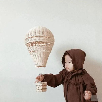 Hot Air Balloon Chandelier Handmade Rattan