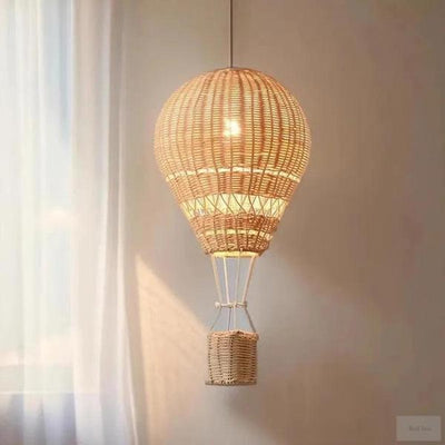 Hot Air Balloon Chandelier Handmade Rattan