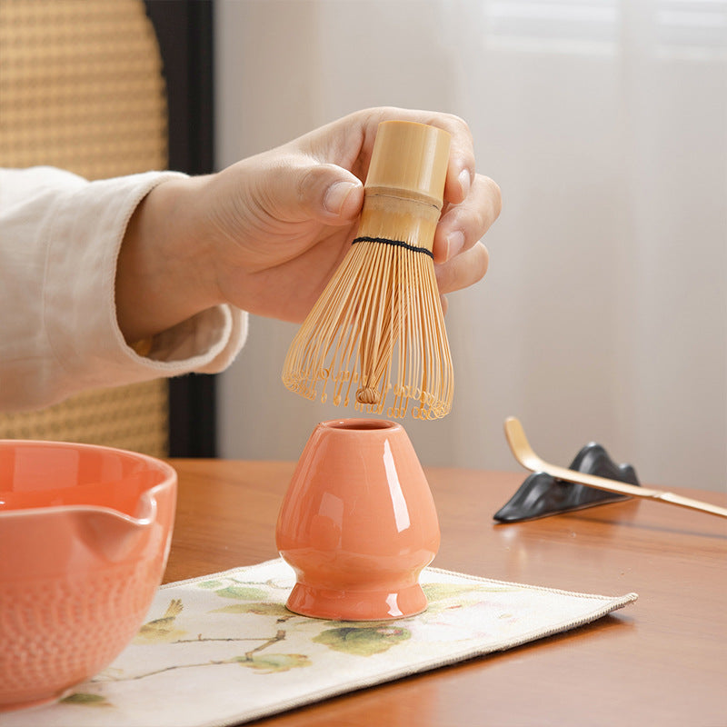 Japanese Ceramic Matcha Tea Set – 7-Piece Pink Edition with Gift Box