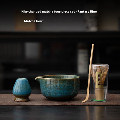 Japanese Kiln Baked Ceramic Matcha Bowl Set – Multiple Colors, 550ml, Tea Whisk & Gift Box Options
