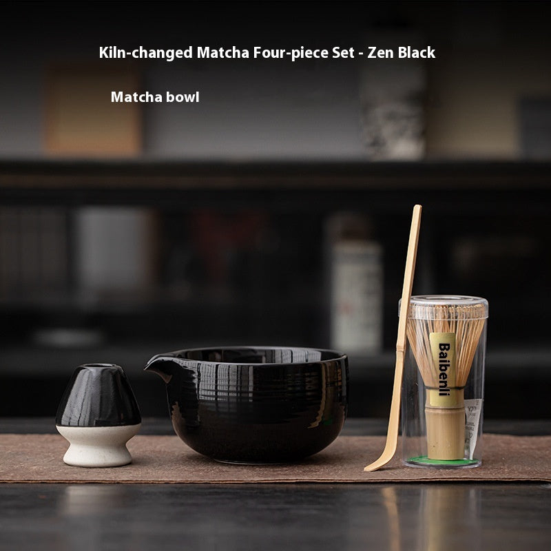 Japanese Kiln Baked Ceramic Matcha Bowl Set – Multiple Colors, 550ml, Tea Whisk & Gift Box Options