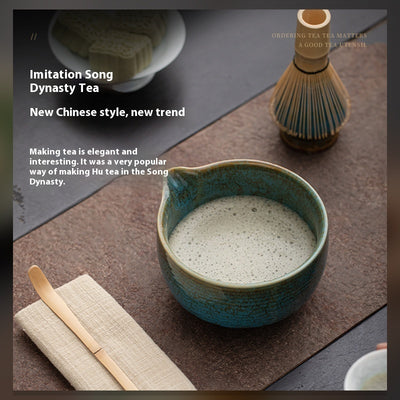 Japanese Kiln Baked Ceramic Matcha Bowl Set – Multiple Colors, 550ml, Tea Whisk & Gift Box Options