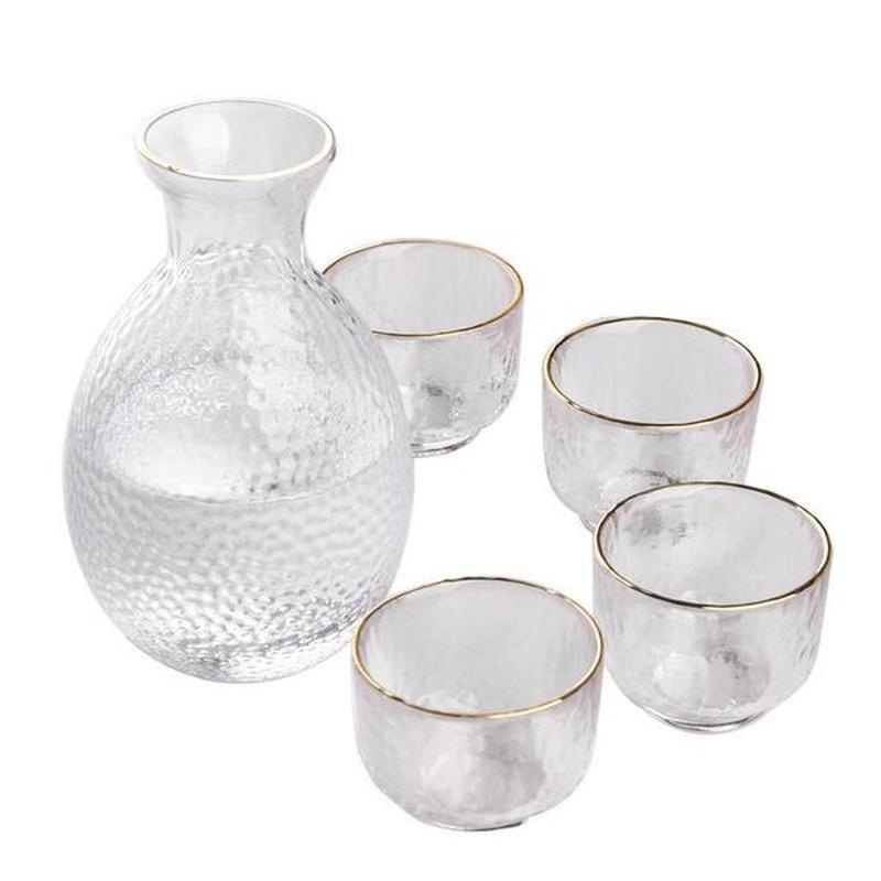 Japanese Style Handmade One Pot Four Cups Sake Pot Household