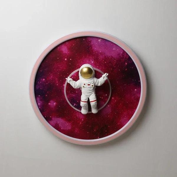 Kids Astronaut Ceiling Light – Modern LED Chandelier Blue