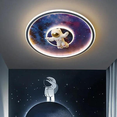 Kids Astronaut Ceiling Light – Modern LED Chandelier Blue