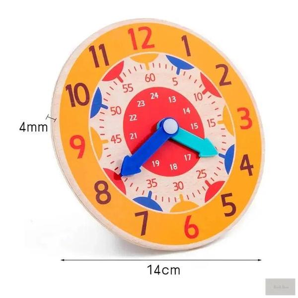 Kids Montessori Clock Toys Time Learning Teaching Aids