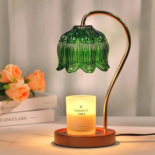 Lotus Candle Melt Lamp with Timed Dimming