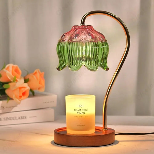 Lotus Candle Melt Lamp with Timed Dimming