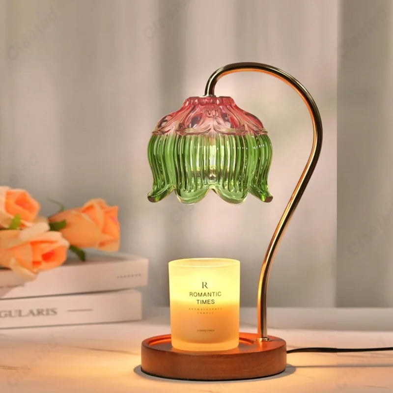 Lotus Candle Melt Lamp with Timed Dimming