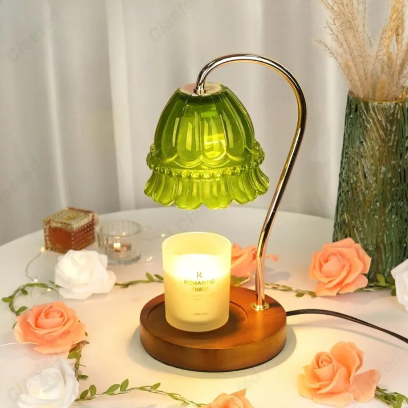 Lotus Candle Melt Lamp with Timed Dimming