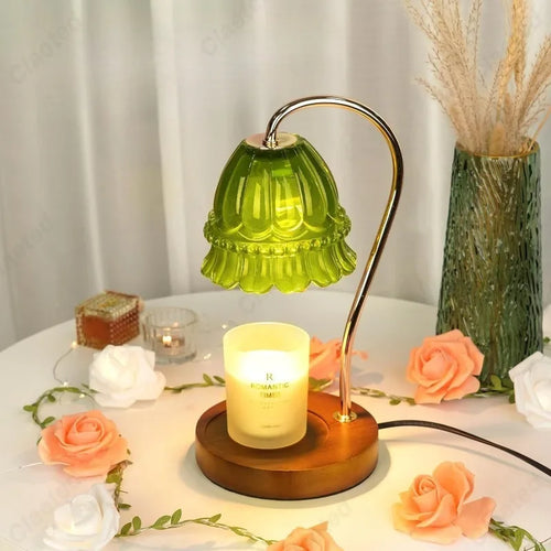 Lotus Candle Melt Lamp with Timed Dimming