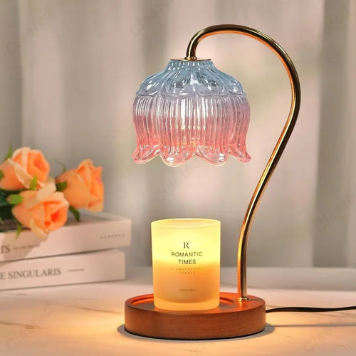 Lotus Candle Melt Lamp with Timed Dimming