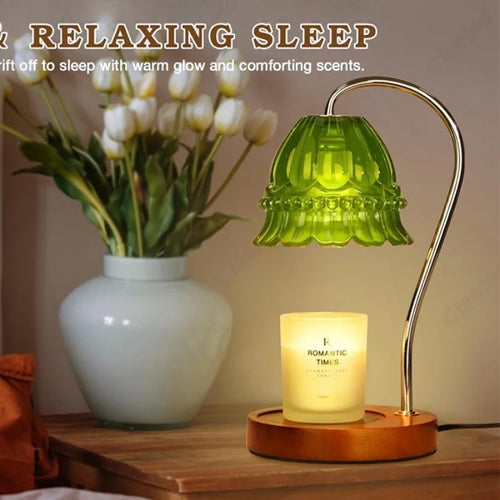 Lotus Candle Melt Lamp with Timed Dimming