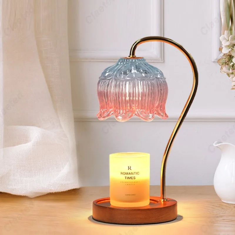 Lotus Candle Melt Lamp with Timed Dimming