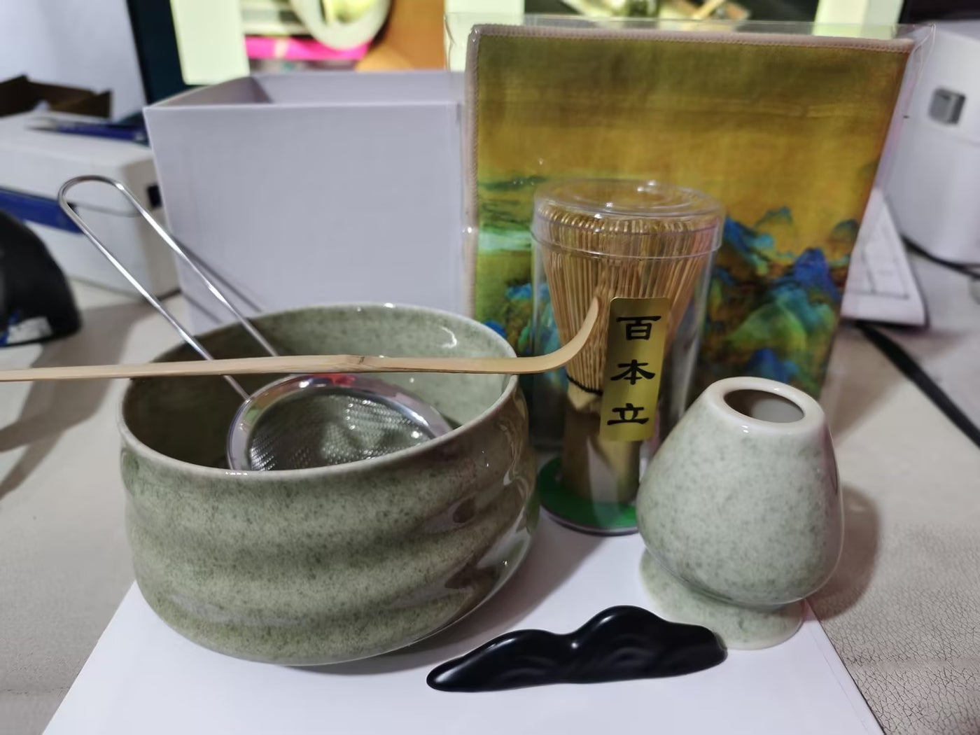 Luxury Retro Ceramic Matcha Tea Set – Heat-Resistant, Portable, 4-Piece & 7-Piece Options with Matcha Brush