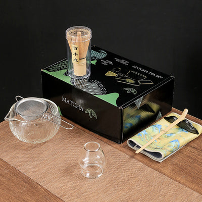 Luxury Retro Ceramic Matcha Tea Set – Heat-Resistant, Portable, 4-Piece & 7-Piece Options with Matcha Brush