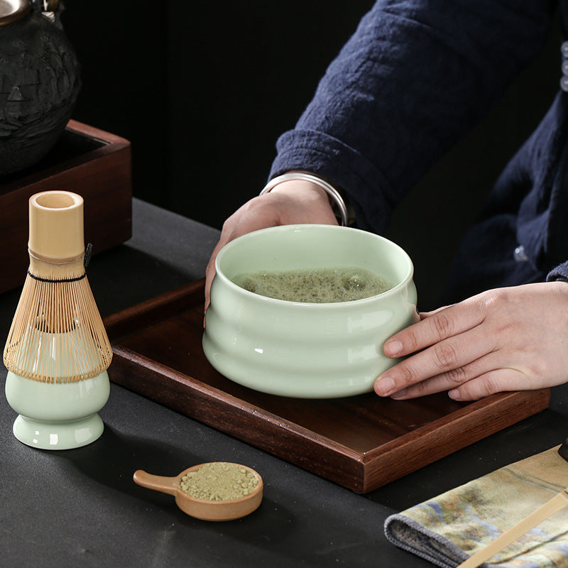 Luxury Retro Ceramic Matcha Tea Set – Heat-Resistant, Portable, 4-Piece & 7-Piece Options with Matcha Brush