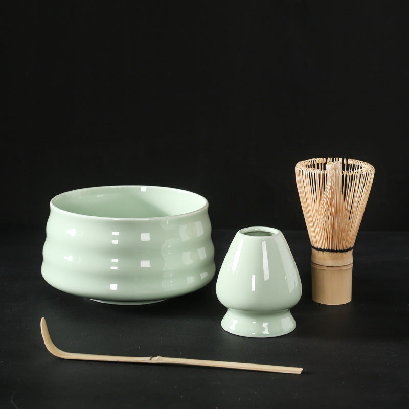 Luxury Retro Ceramic Matcha Tea Set – Heat-Resistant, Portable, 4-Piece & 7-Piece Options with Matcha Brush