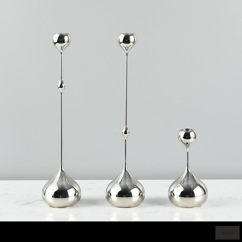 Metal Water Drop Candle Holder - Multiple Variants