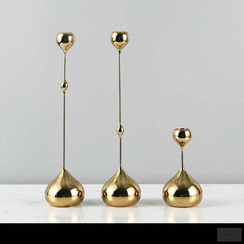 Metal Water Drop Candle Holder - Multiple Variants