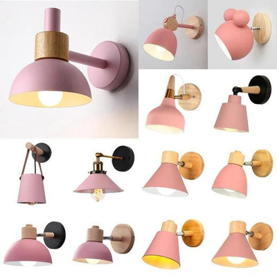 Minimalist Pink Wall Light – Nordic Lamp for Home Decor