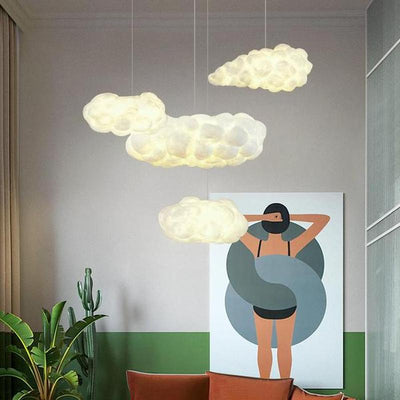 Modern Floating Cloud Chandelier Soft Ambient Lighting