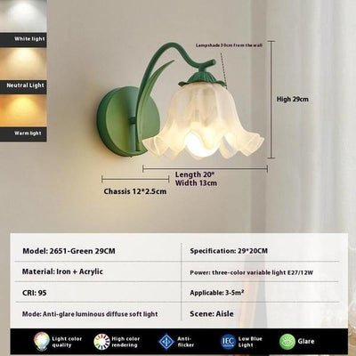 Modern Simplicity Wall Light LED Fixture in Pink, Red, Yellow, or Green