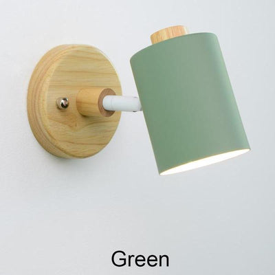 Modern Square Wall Lamp 130×130mm LED Light in White, Black, Gray, Green, Yellow, or Pink