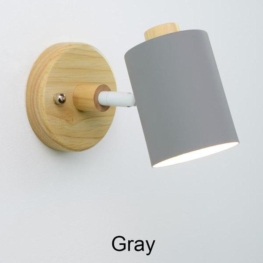 Modern Square Wall Lamp 130×130mm LED Light in White, Black, Gray, Green, Yellow, or Pink